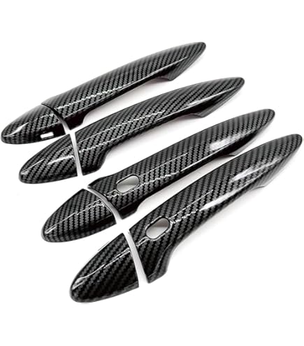 Amazon.co.jp: 4個 カーボンファイバー内装ドアアームレストパネル